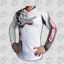 Sublimation Impreso Rash Guard, manga larga en blanco MMA Rashguard